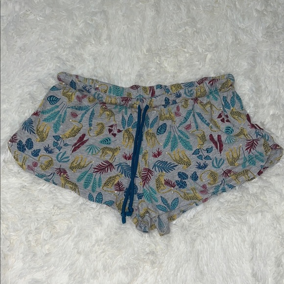 ♥️ Secret Treasures Blue and Yellow Athletic Shorts with Elastic Waistband - Picture 1 of 2